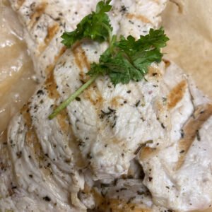 Chicken Picatta Over Brown Rice