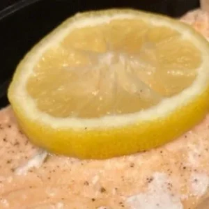 Lemon Dill Salmon with Brown Rice and Lemon Zest Asparagus