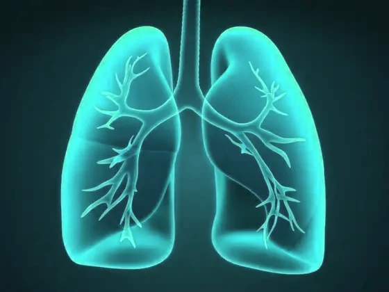 Glowing illustration of lungs